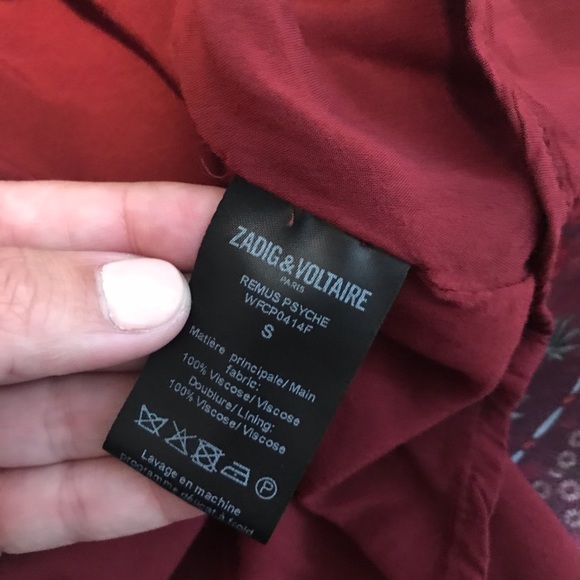 ZADIG & VOLTAIRE Psyche Remus Red Dress EUC - Picture 16 of 16